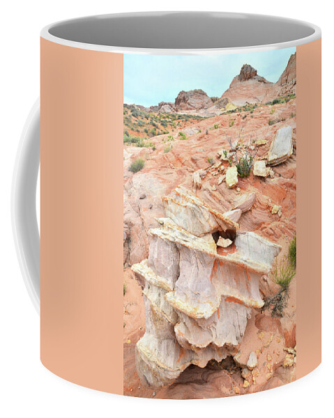 Valley Of Fire State Park Coffee Mug featuring the photograph Ornate Rock in Wash 4 of Valley of Fire by Ray Mathis