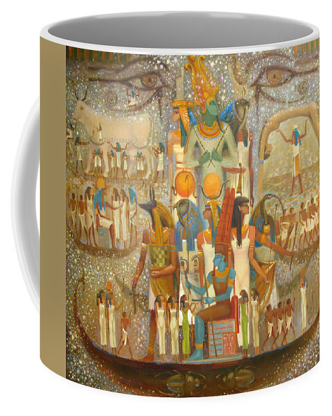 Osiris Coffee Mug featuring the painting Osiris by Valentina Kondrashova