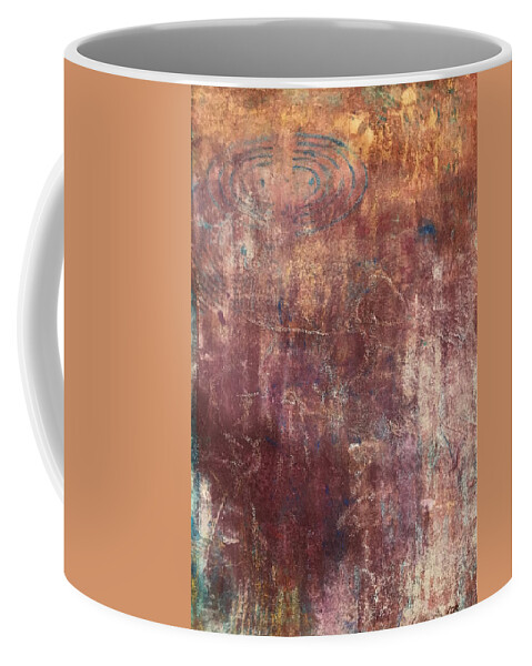 Clay Monoprint Coffee Mug featuring the mixed media Other Solar Systems by Susan Richards