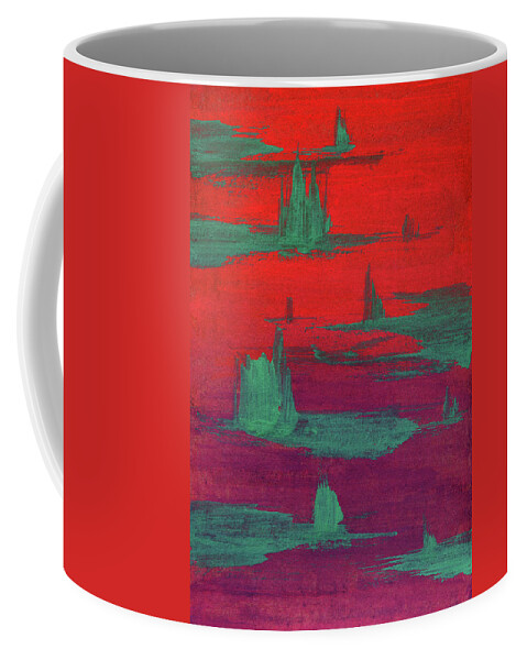 Imaginary Coffee Mug featuring the painting Otherworldly Vision 2 by R Kyllo