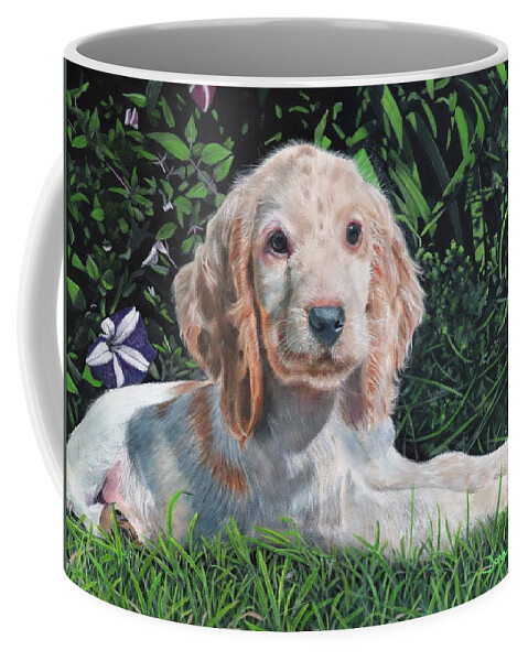 Cocker Coffee Mug featuring the painting Our Archie by John Neeve
