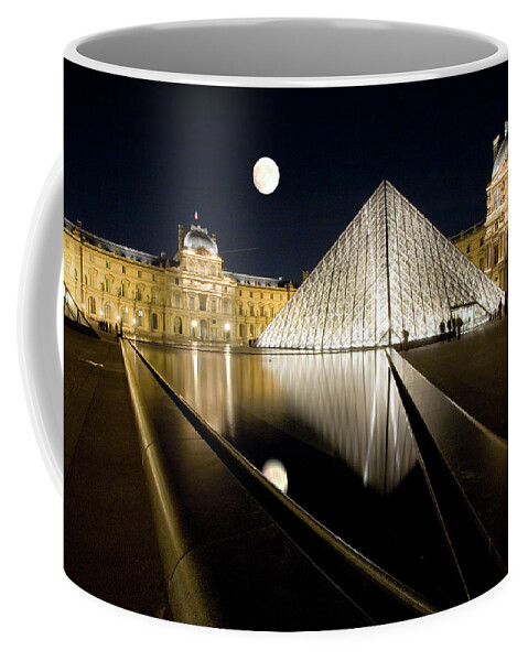 Louvre Coffee Mug featuring the photograph Our First Night in Paris by Frederic A Reinecke