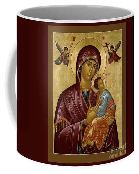 Our Lady Of Perpetual Help Coffee Mug featuring the painting Our Lady of Perpetual Help - RLOPH by Br Robert Lentz OFM