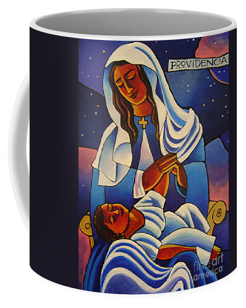 Our Lady Of The Divine Providence Coffee Mug featuring the painting Our Lady of the Divine Providence - MMOLD by Br Mickey McGrath OSFS