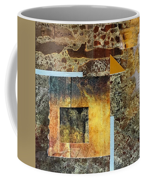 Geometric Shapes Coffee Mug featuring the mixed media Out of Chaos III by Sandra Lee Scott