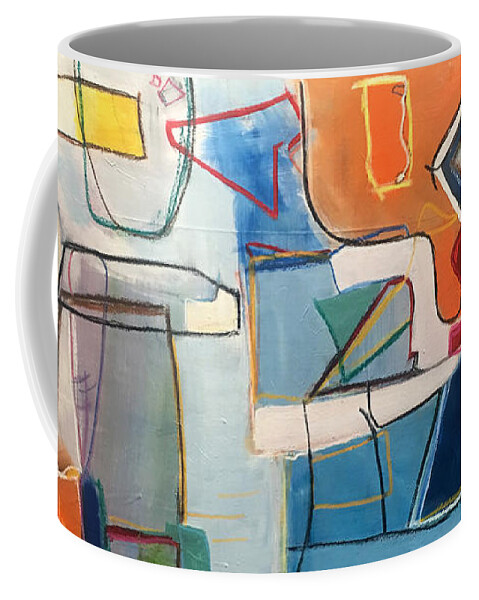Abstract Coffee Mug featuring the painting Out Of Sorts by Jeff Barrett