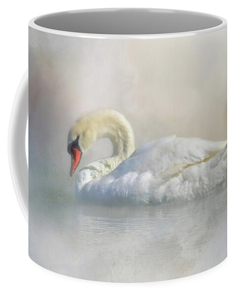 Mute Swan Coffee Mug featuring the photograph Out Of The Mist by HH Photography of Florida