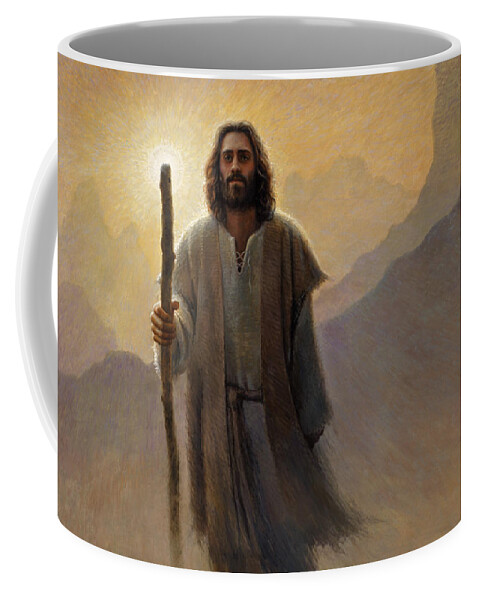 Jesus Coffee Mug featuring the painting Out of the Wilderness by Greg Olsen