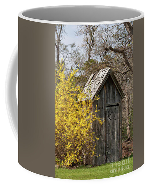 Outhouse Coffee Mug featuring the photograph Outdoor Plumbing by Nicki McManus