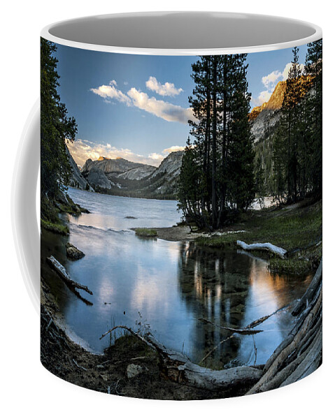 Lake Coffee Mug featuring the photograph Outlet at Tenaya Lake by Cat Connor