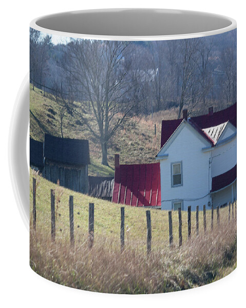 Photograph Coffee Mug featuring the photograph Over the Hill and Down the Road - Pastel by Suzanne Gaff