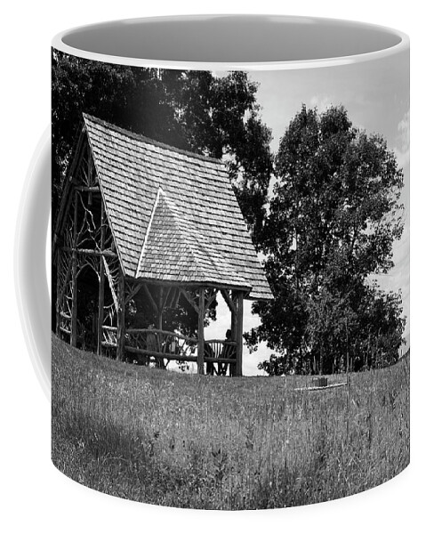 Architecture Coffee Mug featuring the photograph Overlook Pavilion in Summer #1 by Jeff Severson