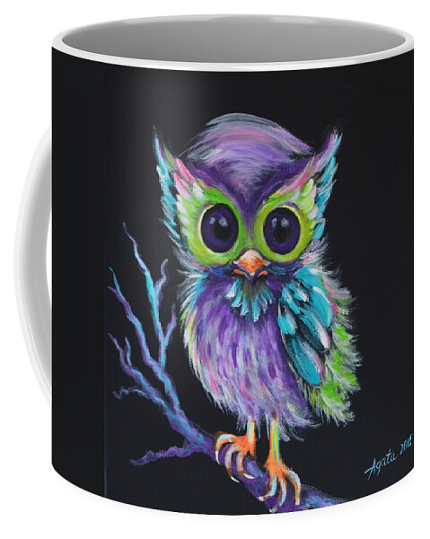 Owl Coffee Mug featuring the painting Owl be Your Friend by Agata Lindquist