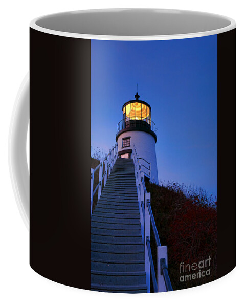 Owls Coffee Mug featuring the photograph Owls Head Light at Dusk by Olivier Le Queinec