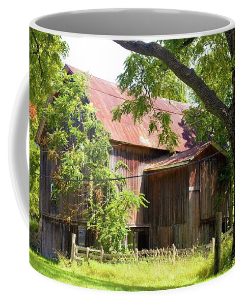 Barn Coffee Mug featuring the photograph 0036 - Oxford Red II by Sheryl L Sutter