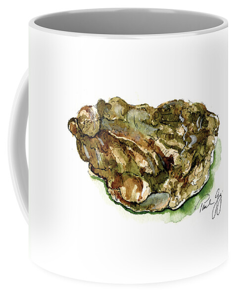 Gulf Of Mexico Coffee Mug featuring the painting Oyster by Paul Gaj