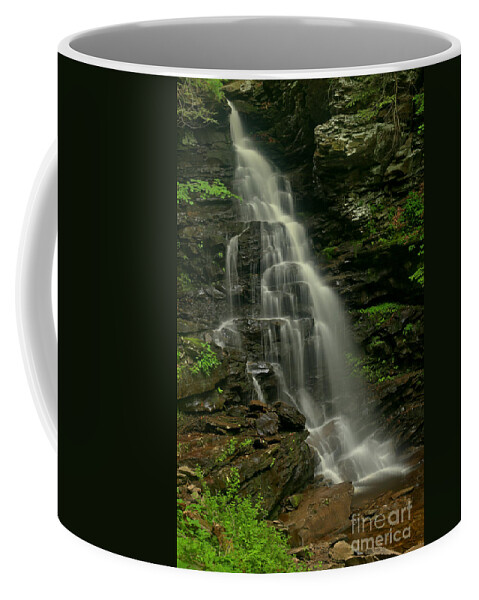 Ozone Falls Coffee Mug featuring the photograph Ozone Falls At Ricketts Glen by Adam Jewell