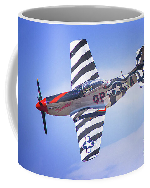 Airplane Photography Coffee Mug featuring the photograph P-51 Mustang Fighter by Jerry Cowart