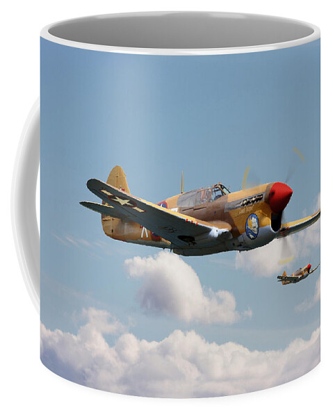 Aircraft Coffee Mug featuring the photograph P40 Warhawk by Pat Speirs