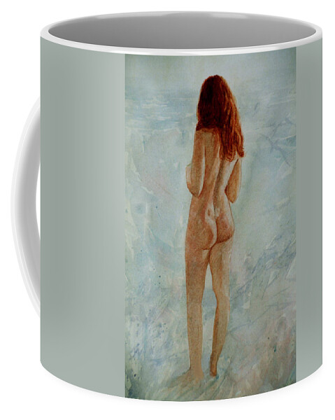 Erotic Coffee Mug featuring the painting Pacific Ocean by David Ladmore