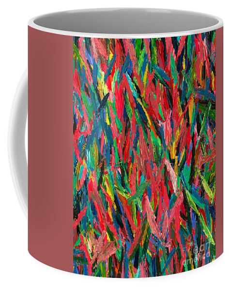 Abstract Coffee Mug featuring the painting Pageantry by Lara Morrison