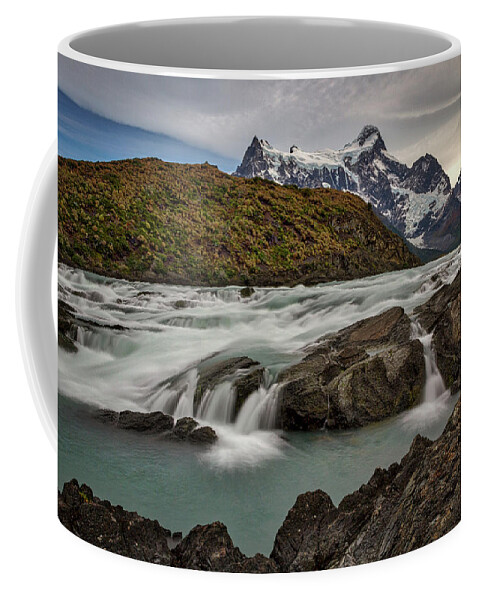 Patagonia Coffee Mug featuring the photograph Paine River Rapids #2 - Patagonia by Stuart Litoff
