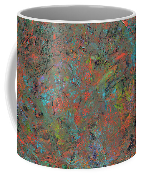 Abstract Coffee Mug featuring the painting Paint number 17 by James W Johnson
