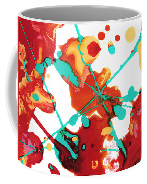 Abstract Coffee Mug featuring the painting Paint Party 1 by Amy Vangsgard