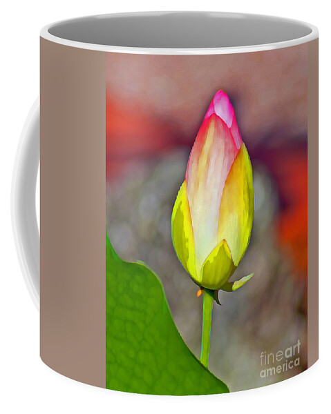 Florida Coffee Mug featuring the photograph Painted Exotic Bud by Stephen Whalen