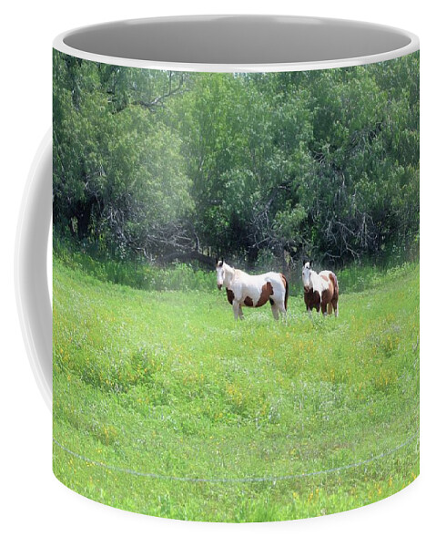 Horses Coffee Mug featuring the photograph Painted Horses by Ella Kaye Dickey