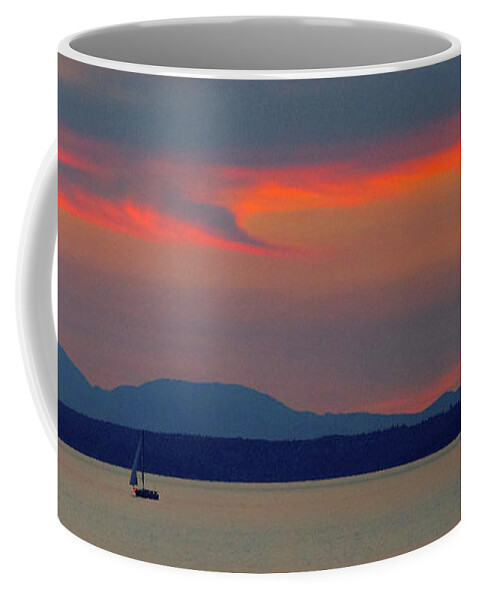 Sunset Coffee Mug featuring the photograph Painted Sunset by Emerita Wheeling