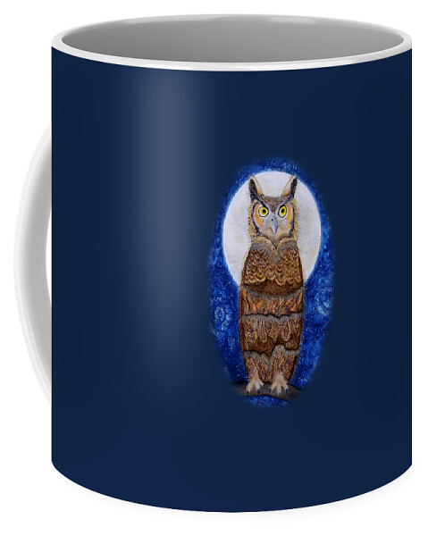 Owl Paintings Coffee Mug featuring the painting Paisley Moon by Deborha Kerr