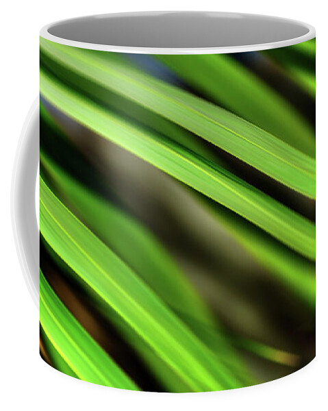 Palm Abstract Coffee Mug featuring the photograph Palm Abstract by Kaye Menner by Kaye Menner