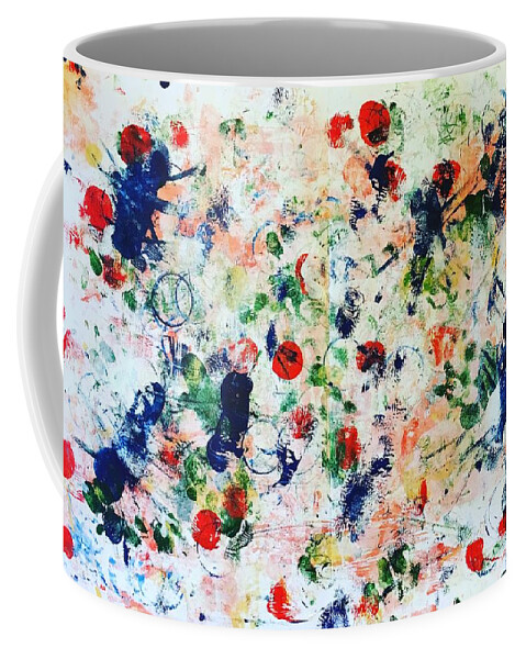 Abstract Coffee Mug featuring the painting Palm Springs no 1 by Marita Esteva