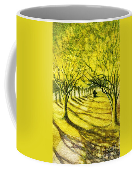 Palo Verde Trees Coffee Mug featuring the painting Palo Verde Pathway by Marilyn Smith