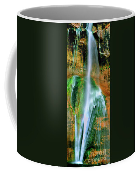 Utah Landscape Coffee Mug featuring the photograph Panorama Lower Calf Creek Falls Escalante NM Utah by Dave Welling