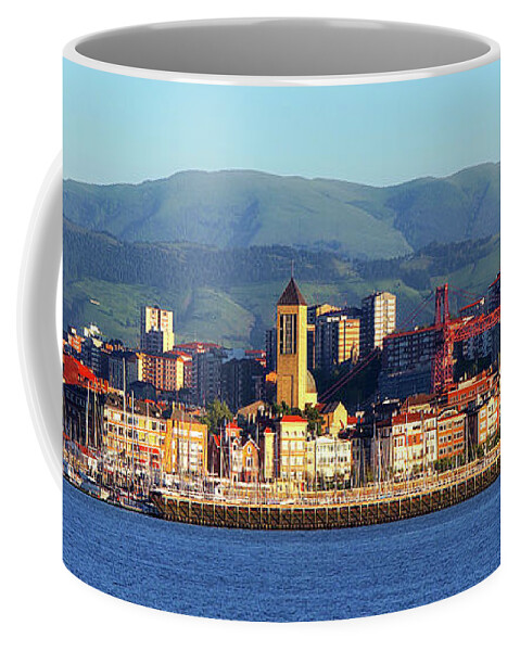 Getxo Coffee Mug featuring the photograph Panorama of Las Arenas of Getxo by Mikel Martinez de Osaba