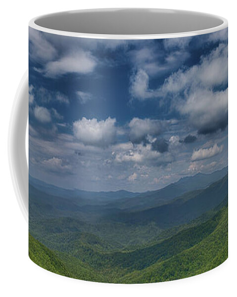 The Blowing Rock Coffee Mug featuring the photograph Panorama View from The Blowing Rock by John Haldane