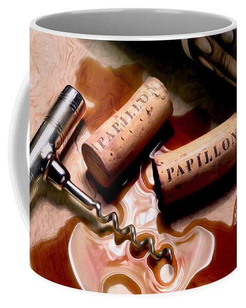 Papillon Uncorked Coffee Mug featuring the photograph Papillon Uncorked by Jon Neidert