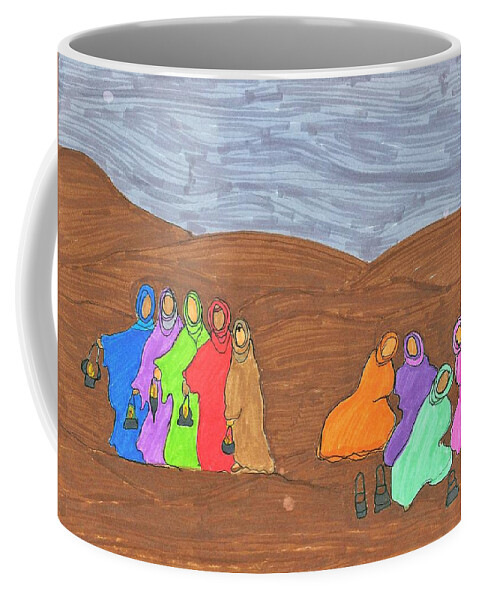 Light Coffee Mug featuring the drawing Leave the Light on by Martin Cline