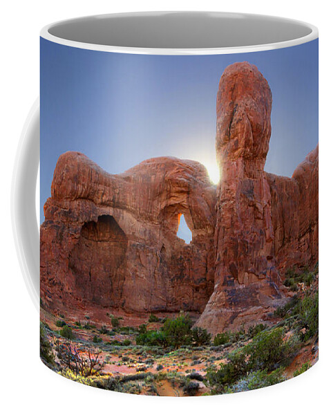 Desert Coffee Mug featuring the photograph Parade of Elephants in Arches National Park by Mike McGlothlen
