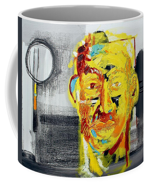 Abstract Coffee Mug featuring the mixed media Paradigm Shift by Aort Reed