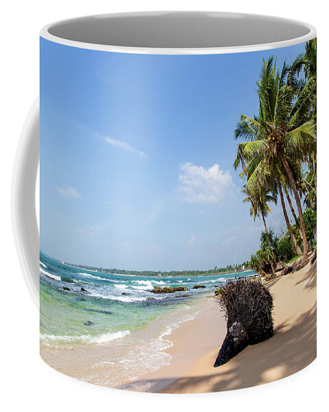 Asia Coffee Mug featuring the photograph Paradise beach in Sri Lanka by Gina Koch