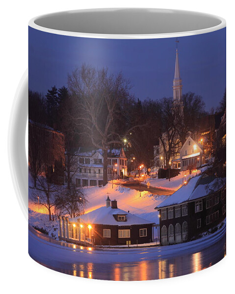 Smith College Coffee Mug featuring the photograph Paradise Pond Smith College Winter Evening by John Burk