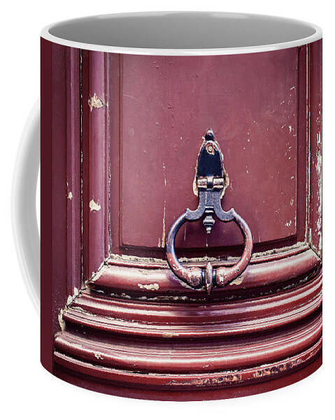 Vintage Coffee Mug featuring the photograph Paris Door Knocker by Melanie Alexandra Price