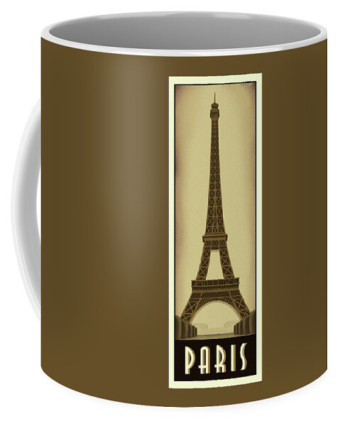 Paris Coffee Mug featuring the digital art Paris Eiffel Tower by Steve Forney