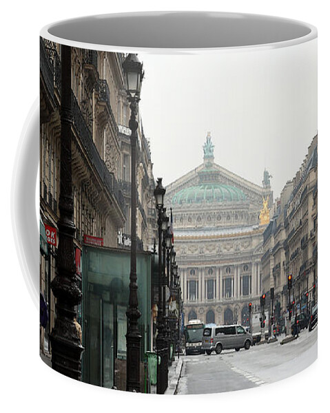 Card Coffee Mug featuring the photograph Paris - Opera Garnier Street View by Yvonne Wright