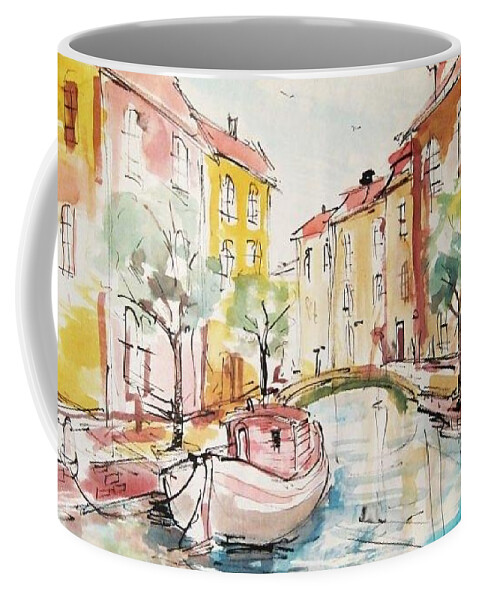 City Scape. Paris Coffee Mug featuring the painting Paris by Patricia Olson
