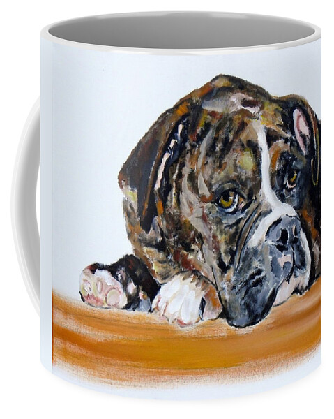 Dog Coffee Mug featuring the painting Parker by Jodie Marie Anne Richardson Traugott     aka jm-ART