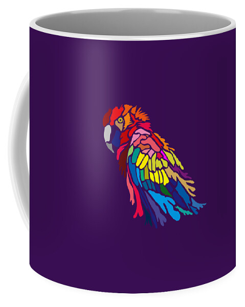Bird Coffee Mug featuring the digital art Parrot beauty by Anthony Mwangi